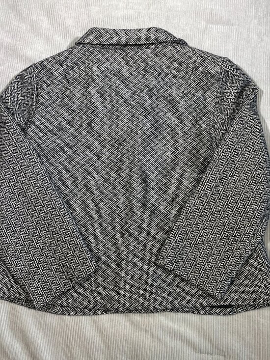 Nick & Mo Wool Blend Herringbone Blazer Jacket Grey Black Tweed Poetcore M - Picture 4 of 14